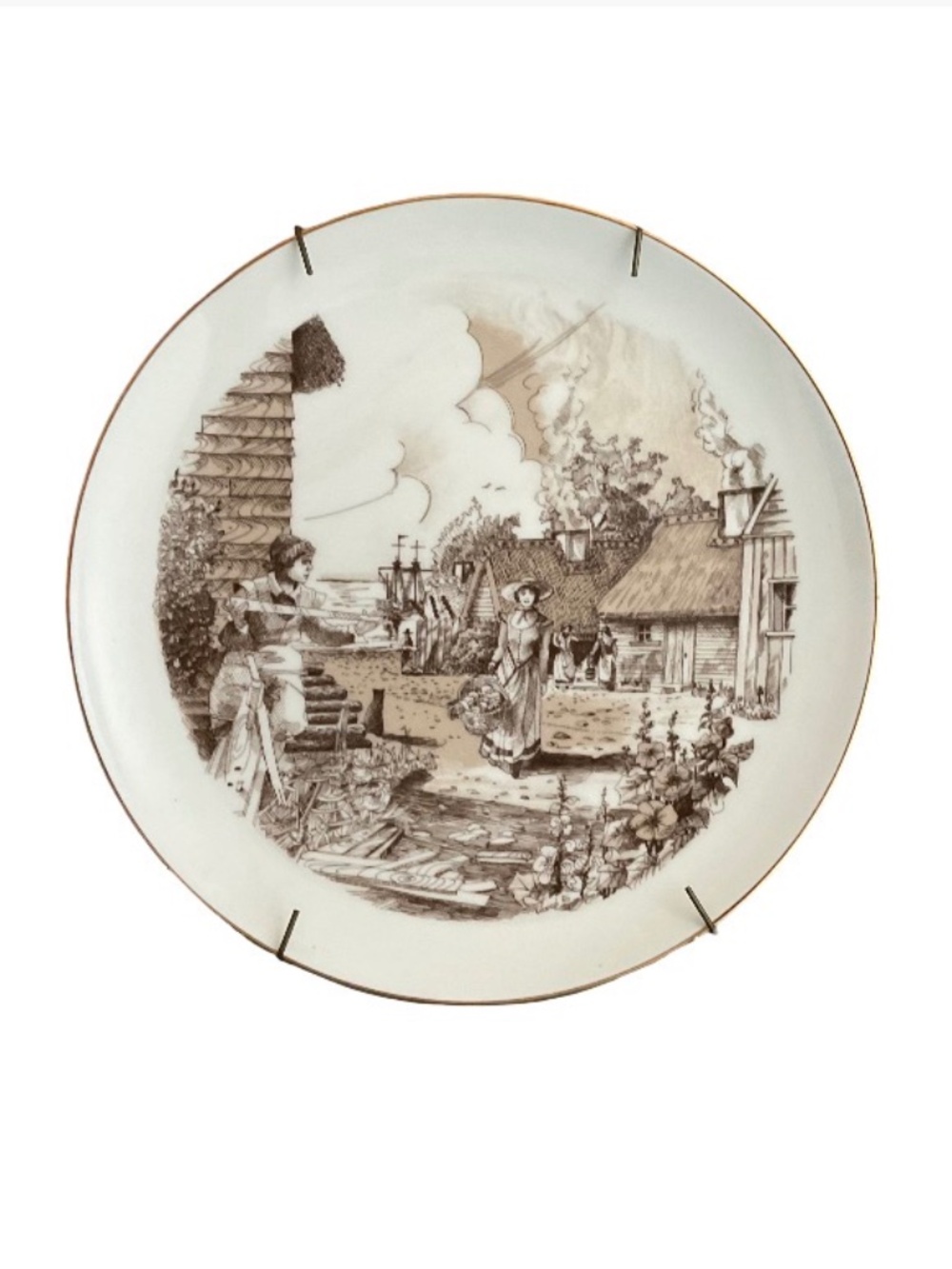 Porcelain Guild of America Plimoth Plantation Commemorative Plate